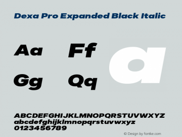DexaProExpanded-BlackItalic Version 1.001 | web-TT图片样张