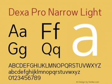 DexaProNarrow-Light Version 1.001 | web-TT图片样张