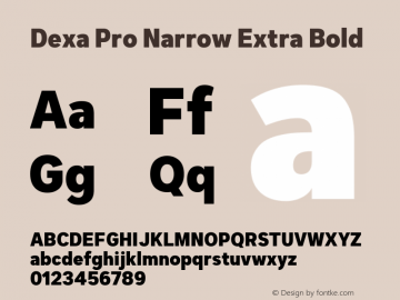 DexaProNarrow-ExtraBold Version 1.001 | web-TT图片样张