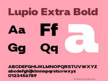 Lupio-ExtraBold Version 1.000 | web-TT Font Sample