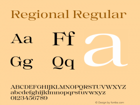 Regional Regular Version 1.000 Font Sample