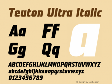 TeutonUltra-Italic Version 1.000 | web-TT图片样张