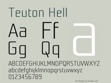 TeutonHell Version 1.000 | web-TT Font Sample
