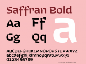 Saffran-Bold Version 1.000;PS 001.001;hotconv 1.0.56图片样张