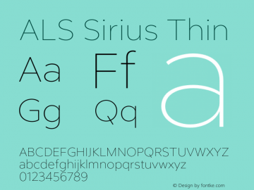 ALS Sirius Thin Version 1.300;hotconv 1.0.109;makeotfexe 2.5.65596图片样张