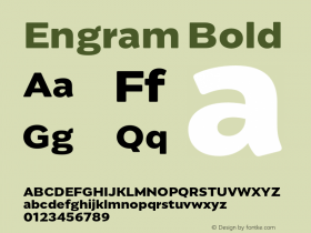 Engram Bold Version 1.000;hotconv 1.0.109;makeotfexe 2.5.65596 Font Sample