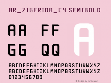 AR_Zigfrida_cy-SemiBold Version 1.003 | wf-rip DC20190905图片样张
