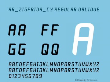 AR_ZigfridaOblique_cy-Regular Version 1.003 | wf-rip DC20190905图片样张