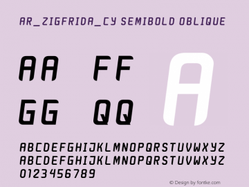 AR_ZigfridaOblique_cy-SemiBold Version 1.003 | wf-rip DC20190905图片样张