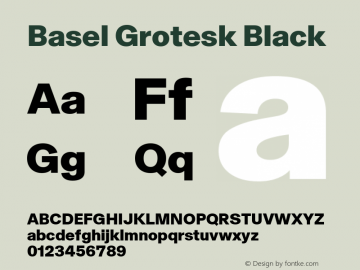 Basel Grotesk Black Version 1.000 | web-TT Font Sample