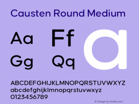 Causten Round Medium Version 1.000 | web-TT Font Sample