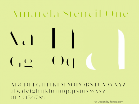 Amarela Stencil One Version 1.000;hotconv 1.0.109;makeotfexe 2.5.65596 Font Sample