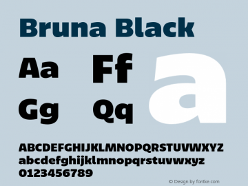 Bruna Black Version 1.001;hotconv 1.0.109;makeotfexe 2.5.65596图片样张