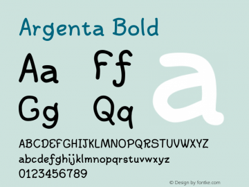 Argenta-Bold Version 1.07 2021 | web-TT图片样张