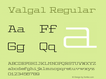 Valgal-Regular Version 1.04 2021 | web-TT图片样张