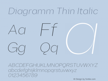 Diagramm Thin Italic Version 1.000 | web-TT图片样张