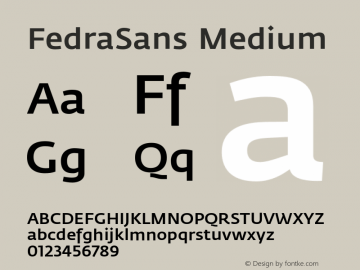 FedraSans-Medium 001.000 Font Sample