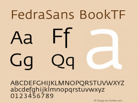 FedraSans-BookTF 001.000 Font Sample