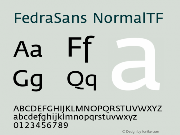 FedraSans-NormalTF 001.000 Font Sample