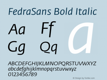 FedraSans-BookItalic 001.000图片样张