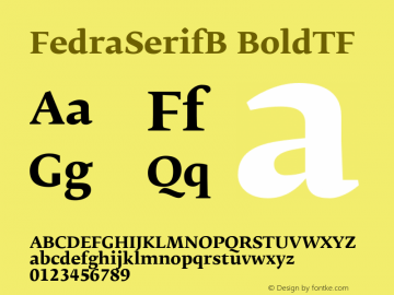 FedraSerifB-BoldTF 001.000图片样张