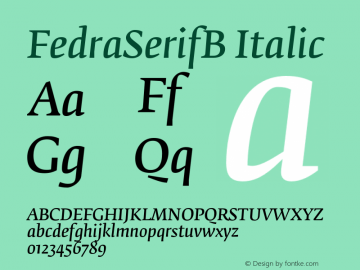 FedraSerifB-NormalItalic 001.000图片样张