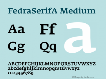 FedraSerifA-Medium 001.000 Font Sample