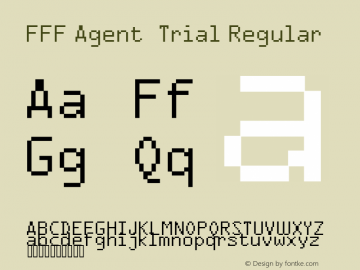 FFF Agent  Trial Regular 1.2 Font Sample