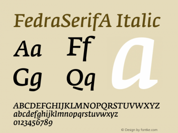 FedraSerifA-NormalItalic 001.000图片样张