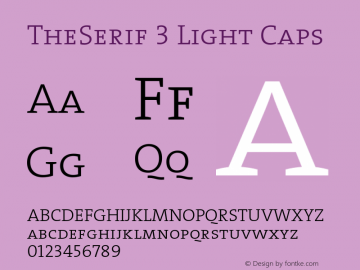 TheSerif-3LightCaps 1.0 Font Sample