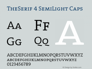 TheSerif-4SemiLightCaps 1.0 Font Sample