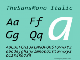 TheSansMono-Italic 001.000图片样张