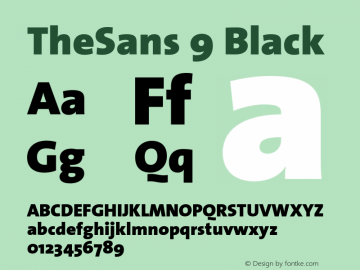 TheSans-9Black 1.0 Font Sample