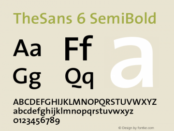 TheSans-6SemiBold 1.0 Font Sample