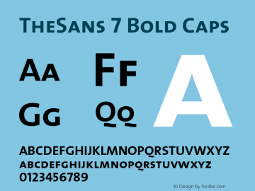 TheSans-7BoldCaps 1.0 Font Sample