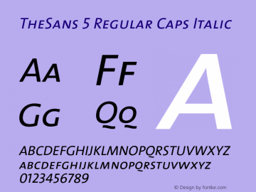 TheSans-5RegularCapsItalic 1.0 Font Sample