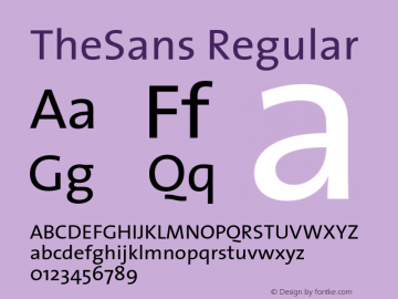 TheSans-5Regular 1.0 Font Sample