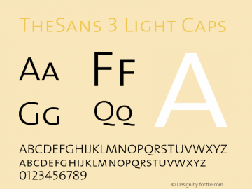 TheSans-3LightCaps 1.0 Font Sample