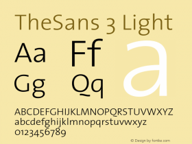 TheSans-3Light 1.0 Font Sample