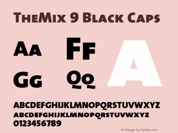 TheMix-9BlackCaps 1.0 Font Sample