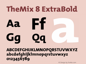 TheMix-8ExtraBold 1.0 Font Sample