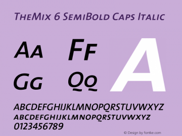 TheMix-6SemiBoldCapsItalic 1.0图片样张