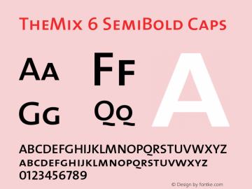 TheMix-6SemiBoldCaps 1.0 Font Sample