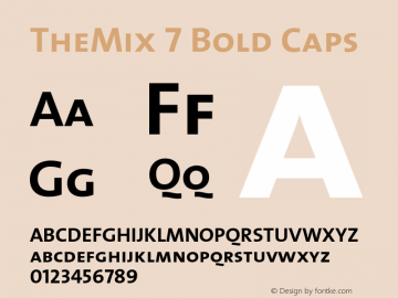 TheMix-7BoldCaps 1.0 Font Sample