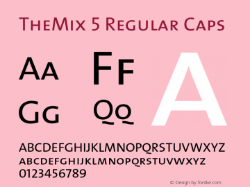 TheMix-5RegularCaps 1.0 Font Sample