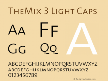 TheMix-3LightCaps 1.0 Font Sample