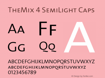 TheMix-4SemiLightCaps 1.0 Font Sample