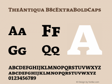 TheAntiqua-B8cExtraBoldCaps 001.000 Font Sample