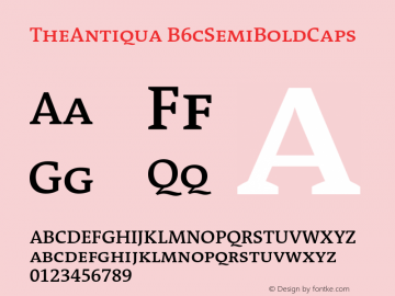 TheAntiqua-B6cSemiBoldCaps 001.000 Font Sample
