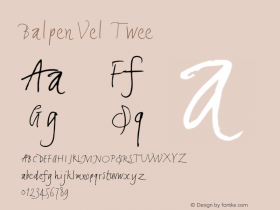 BalpenVelTwee 001.000 Font Sample